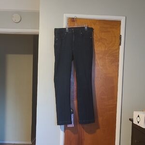 Express Women's Midnight Blue Straight Leg Jeans